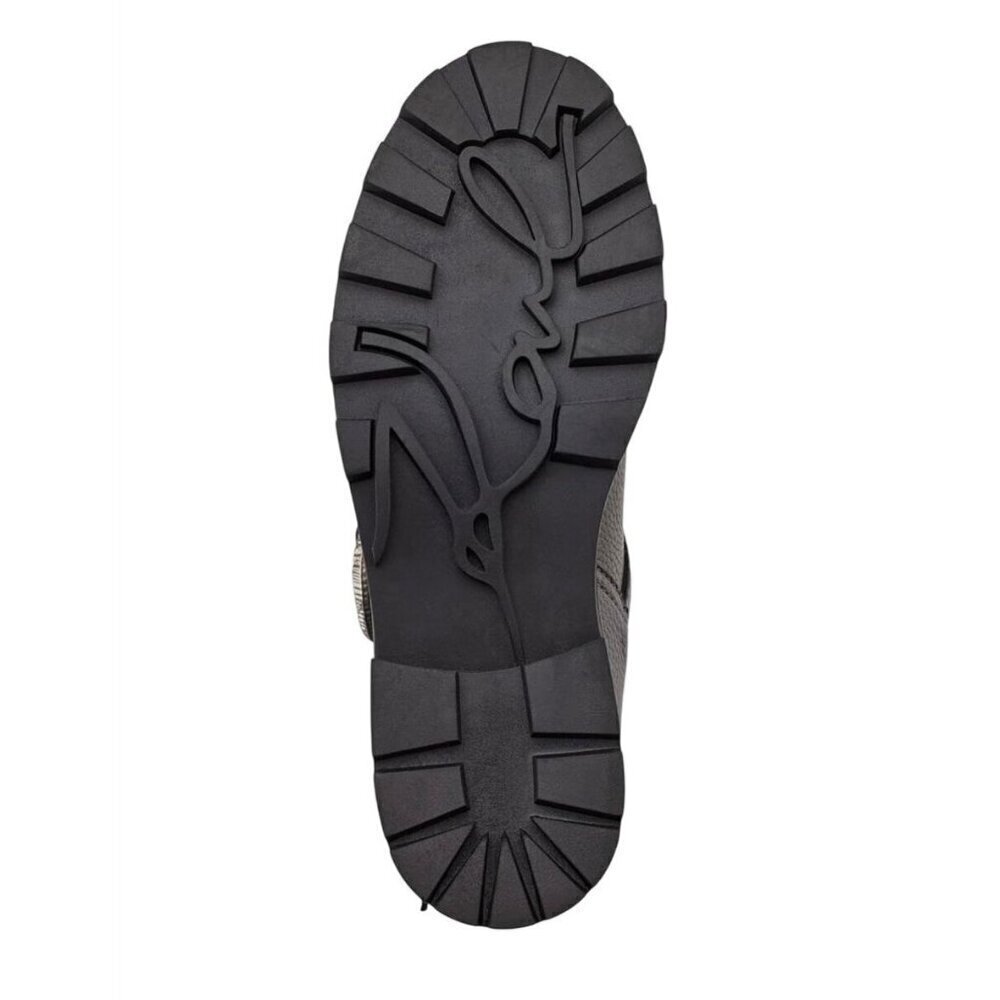 KARL LAGERFELD / Marceau / Grey / Leather Lug-Sole / Combat Boot / With Crystal - Picture 5 of 8